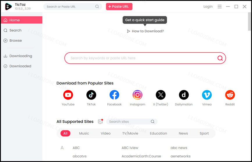 TicToz 10 ล่าสุด (x64) โปรแกรมดาวน์โหลดวิดีโอ TikTok ไม่ติดลายน้ำ